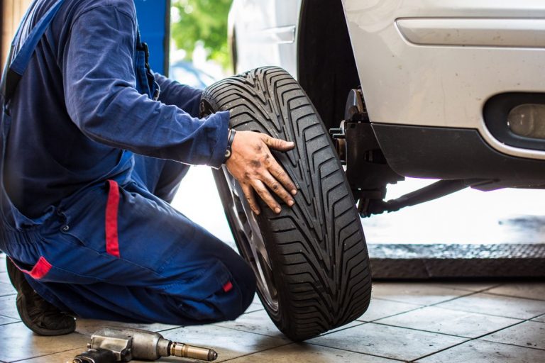 Correct way to store tires in a garage